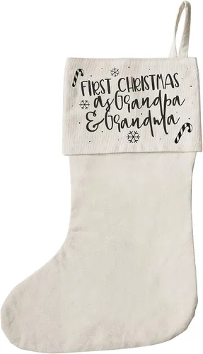 Vista 19 de The Cotton & Canvas Co. calcetín de Navidad para regalos, bolsa de regalo y decoraciones navideñas