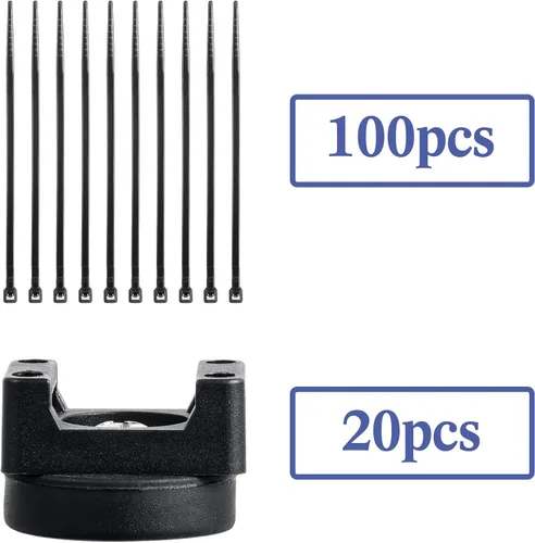 Vista 2 de Yookeer 120 piezas de soporte magnético para cables, multiusos, bases magnéticas de gestión de cables con cremallera resistente, montaje de bridas