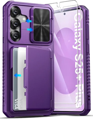 Vista 14 de ATATOO Funda tipo cartera para Samsung Galaxy S25, tarjetero integrado (3-5 tarjetas) [bloqueo RFID] y cubierta de cámara deslizante, protección