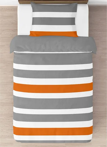 Vista 3 de Sweet Jojo Designs Juego de edredón individual de 2 piezas (rayas modernas) para niños o niñas, adolescentes, ropa de cama para niños, cama en una