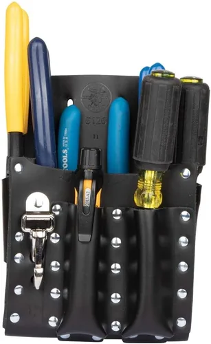 Vista 6 de Klein Tools 5125 bolsa de piel para herramientas, 5 bolsillos