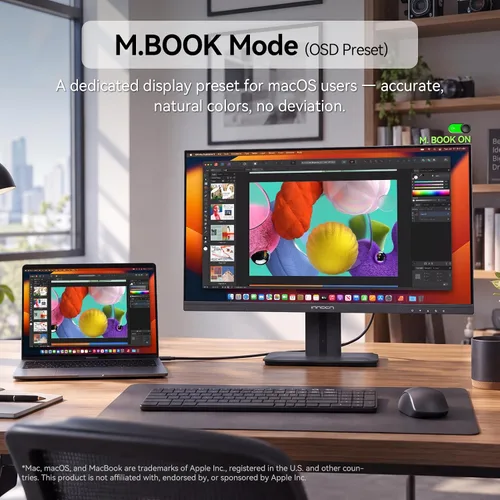 Vista 3 de INNOCN Monitor USB-C diario 4K de 27" para computadora portátil