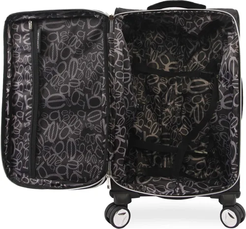 Vista 4 de BEBE Carissa 21" Expandible Spinner de mano para mujer, Bebe Negro lanzado, Carissa - Maleta giratoria extensible de 21 pulgadas