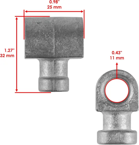 Vista 2 de Caltric Muñón de tuerca de 2 pernos de elevación de cubierta compatible con John Deere GX21718 GX24864