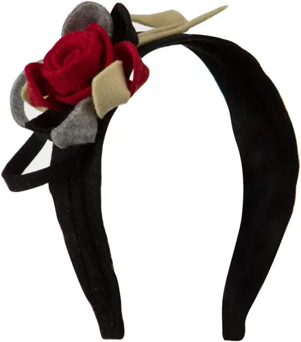 Vista 4 de Fieltro Multicolor Diadema con florNegro w01s36a