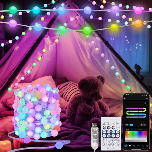 Vista 9 de echosari Cadena de luces con forma de estrella, funciona con pilas, temporizador automático, luces LED de hadas con forma de estrella de 158