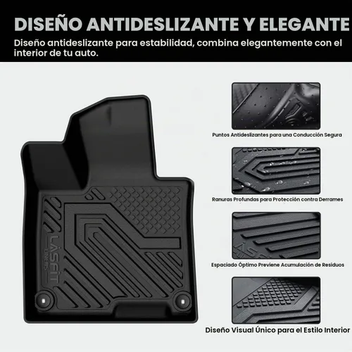 Vista 5 de LASFIT Alfombrillas para automóvil, para todo tipo de clima, elastómero termoplástico personalizable, accesorios para piso y carga de maletero
