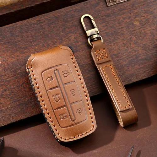 Vista 3 de KUNIO Funda protectora para llavero de automóvil Genesis G80 Gv80, funda protectora para llavero, 6 botones