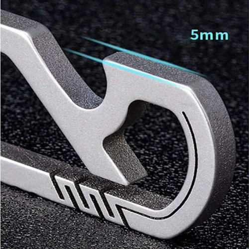 Vista 4 de Ccanku Titanium Keychain Rings Anti-Lost Quick Release Heavy Duty Key Chain Hook EDC Tools