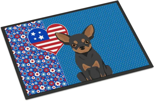 Vista 118 de Caroline's Treasures WDK5119JMAT Airedale Terrier USA - Tapete para interiores o exteriores, 24 x 36 pulgadas, tapete para puerta delantera