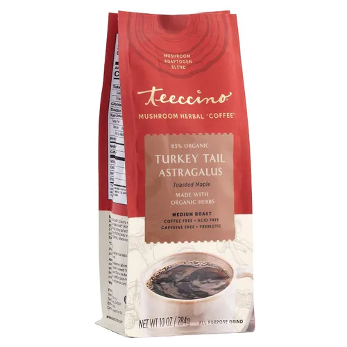 Vista 22 de Teeccino Lion’s Mane Rhodiola Café alternativo de setas adaptogénicas - Rosa - Café de setas herbal con sabor a mane de león y rhodiola, tostado