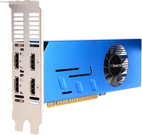 Vista 11 de Tarjeta gráfica GTX 1050 Ti 4 GB 4HDMI 128-Bit Quad Monitor Tarjeta de Video GDDR5 para múltiples pantallas, proyección o pared de video
