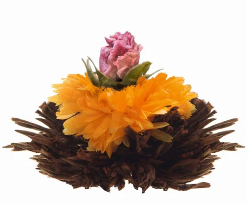 Vista 7 de Creano Abloom Tea - Set de regalo floreciente en caja de madera, 12 piezas en 3 variaciones, negro