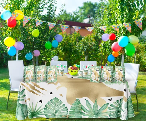 Vista 7 de HaPiBiDesign 24 bolsas de regalo de dinosaurio dorado con calcomanías, bolsas de caramelos de dinosaurio, bolsas de regalo para suministros