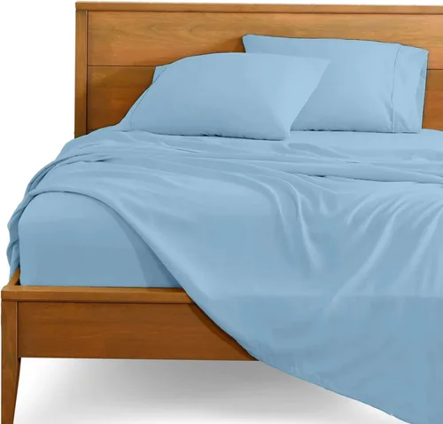 Vista 9 de SlumberWell 4 sábanas de algodón egipcio extra profundas tamaño Queen para caravana, sábanas de algodón de 18 a 24 pulgadas de profundidad