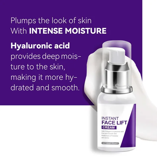 Vista 6 de Crema facial instantánea, crema facial reafirmante antienvejecimiento con colágeno, nutrición, reduce líneas finas y arrugas, mejora la elasticidad