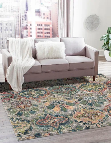 Vista 8 de Unique Loom Sumter Collection Area Rug - Brewton (2' 2" x 3' 1" Rectangle Multi/Blue)