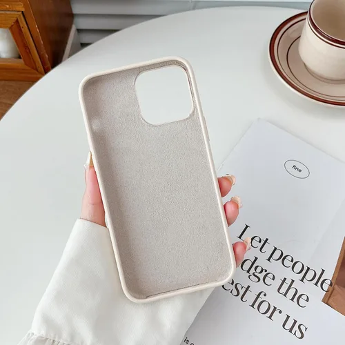 Vista 8 de Funda de silicona para iPhone 14 Pro Max para mujeres y niñas, con forro de microfibra suave antiarañazos, funda protectora para iPhone 14 Pro Max