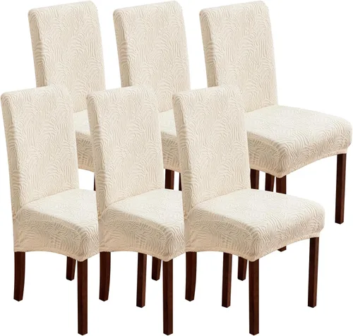 Vista 21 de Fundas para Sillas de Comedor, Fundas para Sillas de Comedor Elásticas Parsons, Protector de Sillas de Cocina para Comedor, Extraíbles, Lavables