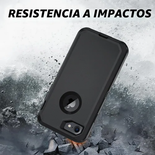 Vista 3 de Funda para iPhone 7/8Plus, iPhone 8 Plus y 7 Plus, 3 en 1, color Negro