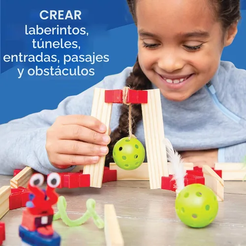Vista 5 de MindWare KEVA Bot Maze STEM Juguete de construcción