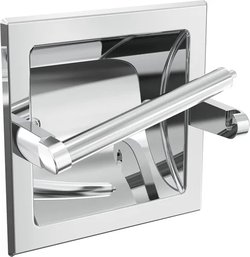 Vista 15 de Soporte de Papel Higiénico Negro Mate Empotrado para Rollos Grandes, Soporte de Papel Higiénico Negro Pivotante de Acero Inoxidable para Montaje