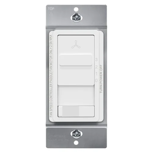 Vista 13 de TOPGREENER 3-Speed Ceiling Fan and Light Dimmer Switch, Single Pole, Gold 3-speed mechanical fans and dimmable lights only. Separate fan/light