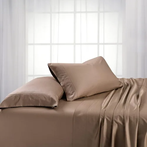 Vista 9 de Royal Hotel Twin XL Tencel Lyocell Sheets Set, 600 TC, Gray, 3-Piece