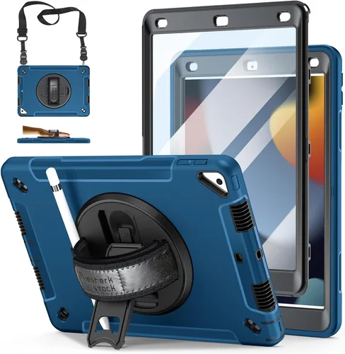Vista 11 de Funda para iPad de 6ª/5ª generación de 9.7 pulgadas: Funda de TPU para iPad 9.7 (2018/2017) y iPad Air 2 de 9.7" con protector de pantalla - Soporte