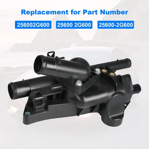 Vista 3 de WMPHE Reemplazo del conjunto de carcasa del termostato del refrigerante del motor para 256002G600 compatible con Hyundai Sonata/Kia Rondo 2008-2010