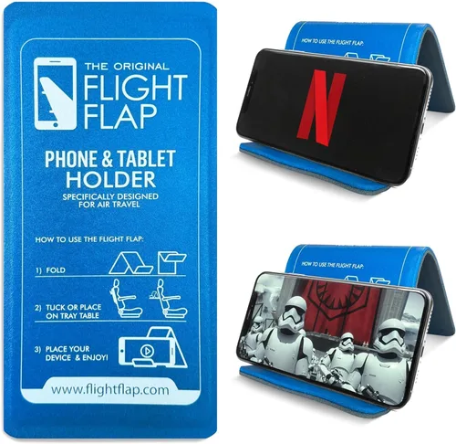 Vista 18 de Flight Flap Soporte flexible para tablet de avión, soporte flexible para teléfono celular y tableta, extra grande de 12 x 7 pulgadas, soporte