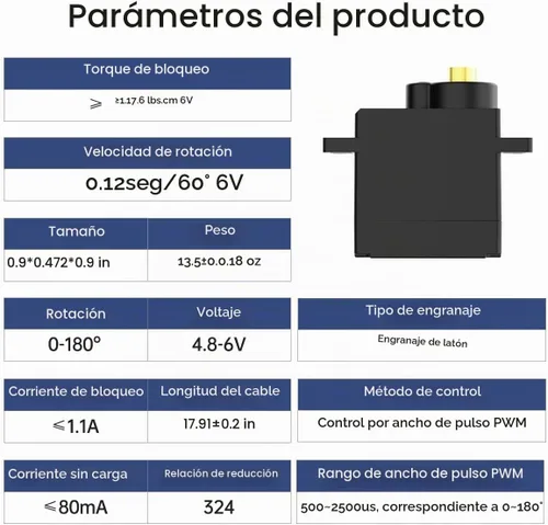 Vista 7 de 9G servo micro servo metal motor de engranaje anti bloqueo servo para robots DIY, LFD-01M, 1PCS