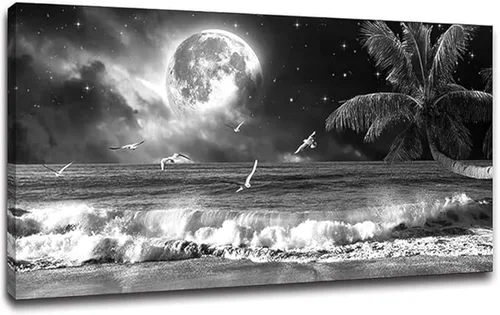 Vista 10 de Yxbhhym Lienzo de paisaje para pared, pintura de cascada, impresiones de árboles y bosques, paisajes de otoño, imagen artística para sala de estar