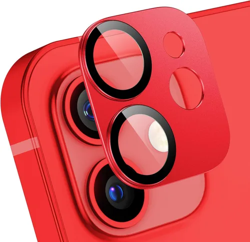 Vista 8 de Korecase Paquete de 2 protectores de lente de cámara para iPhone 12, película de lente de metal de aluminio, cubierta de pantalla de cámara de Negro