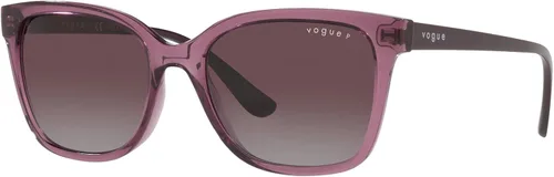 Vista 2 de Vogue Eyewear Woman Sunglasses Transparent Grey Frame, Grey Gradient Dark Blue Lenses, 54MM