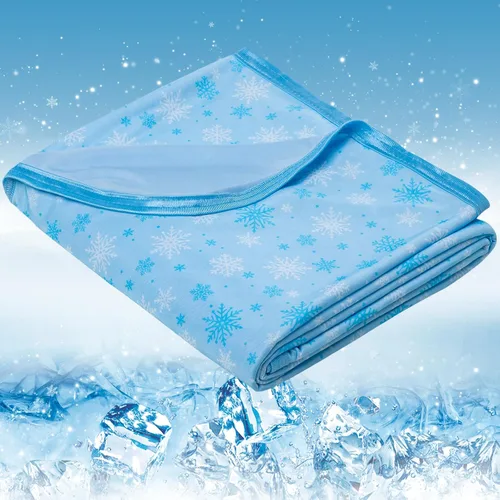 Vista 9 de OIGAE Manta refrescante para personas que duermen con calor – Manta fría de verano suave y ligera para sudores nocturnos, perfecta para cama, sofá
