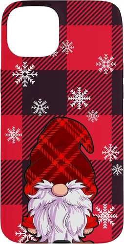 Vista 9 de Christmas Phone Case Red Buffalo Plaid Gnomes Snowflake Case for iPhone 17
