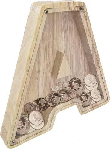 Vista 19 de FixtureDisplays® Alcancía de madera para gatos, alcancía de ahorro para niños, bonita moneda de recuerdo para niños y niñas, es un regalo único