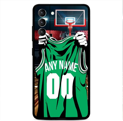 Vista 21 de Nombre y número personalizados – Atlanta Basketball Jersey – Funda de silicona líquida para Samsung Galaxy S26 S25 S24 S23 S22 S21 Plus S20 + Ultre