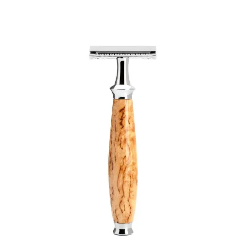 Vista 2 de MÜHLE PURIST Karelian Masur Birch Juego de 3 piezas Silvertip Badger Safety Razor Set