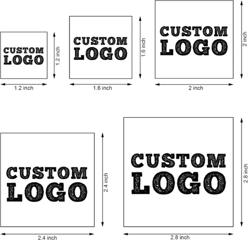 Vista 3 de Sello de goma personalizado con logotipo cuadrado (1.2 x 1.2 pulgadas)