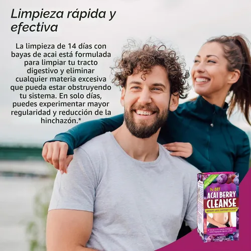 Vista 4 de Nutrición Aplicada ACAI Berry Cleanse TABS Tamaño: 56 Bloating & Digestive Support Acai Berry + Milk Thistle 14-Day Program &