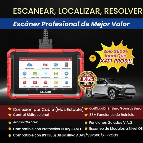 Vista 2 de Launch X431 Pros Elite 2024 Herramienta de escaneo bidireccional, más de 37 servicios, codificación ECU, diagnóstico de sistema completo todo