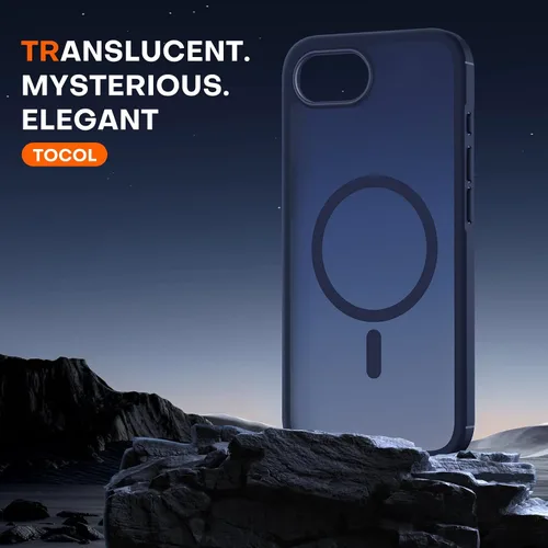 Vista 853 de TOCOL Funda para iPhone 11, compatible con Magsafe, protección completa de cámara, imanes integrados, protección contra caídas, funda translúcida