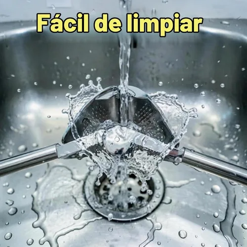 Vista 6 de Exprimidor de cítricos, exprimidor de limón de acero inoxidable Plata brillante