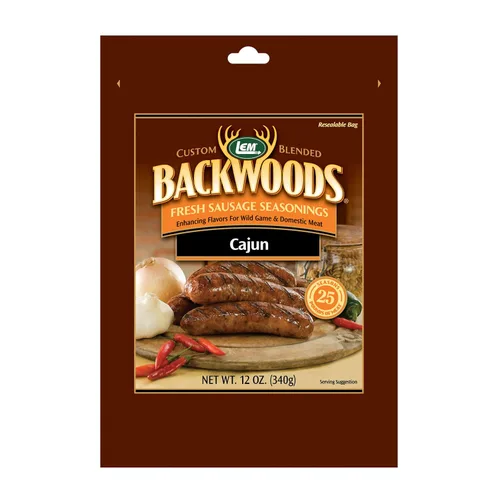 Vista 6 de LEM Backwoods Bratwurst - Condimento para salchichas frescas, 25 libras