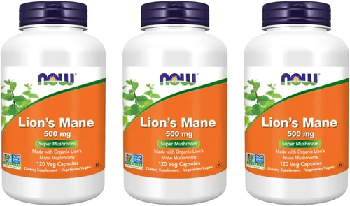 Vista 11 de NOW Foods Suplementos, Mane de León 500 mg, Súper Hongo, Hecho con Hongos de Mane de León Orgánicos, 60 Cápsulas Vegetales
