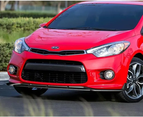 Vista 5 de 3 piezas ABS estilo STP parachoques delantero alerón divisor lateral kit de protección compatible con Kia Forte Koup 2DR Coupe 2014-2016, 2015