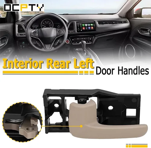 Vista 2 de OCPTY Manijas de puerta interiores y traseras para el lado izquierdo del conductor, repuesto para Toyota Tundra 2000-2006 para Toyota Tundra