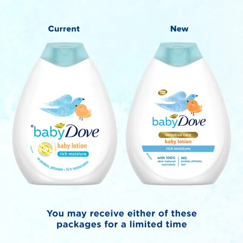 Vista 2 de Baby Dove Loción nutritiva para bebés rica en humedad, 13.5 fl oz
